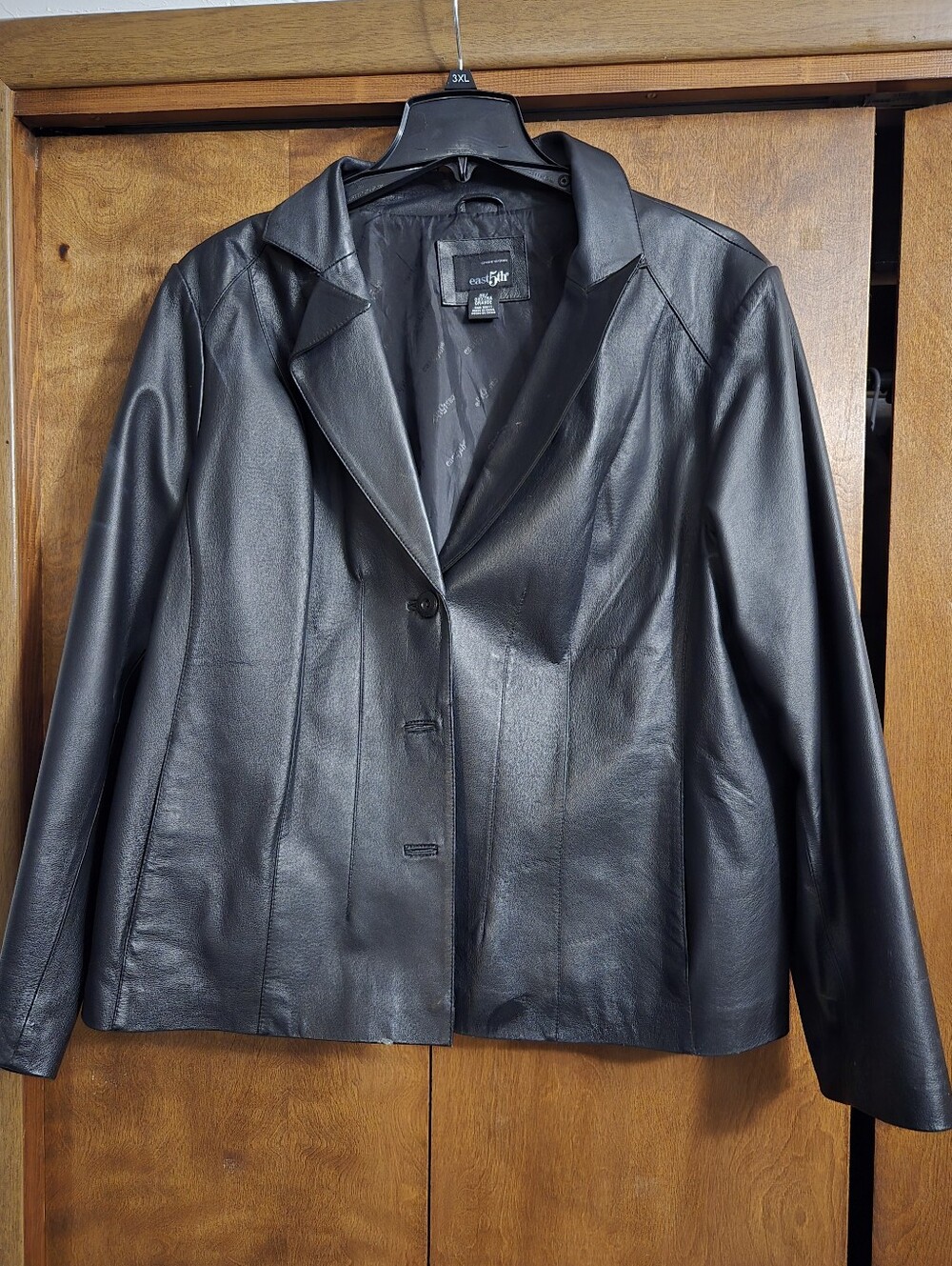 East 5th Black Leather Blazer Jacket